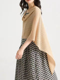 Irregular Bat Sleeve Cloak Sunscreen Knitted Girl Summer Chic One-Word Shoulder Loose-Fitting Thin Top