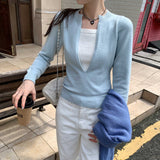 Lazy High-End Fake Two-Piece Sweater Woman 2025 New Early Autumn Wearing A Huge Good-Looking Knitted Shirt Top