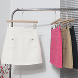 Long-Term Goods Small Fragrant Wind Coarse Flowers A Short Skirt Women High Waist Thin Skinny Bag Hip Half-Body Skirt 8996