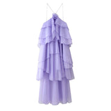 2025 Spring Summer New Women's Fashion Sexy Hot Girls Three-Dimensional Laminated Decorative Dress