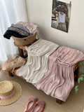 French-Style Escape Rope Island Ice Silk And Folded Skirt Women's Summer Gentle Holiday Style A Word Umbrella Skirt