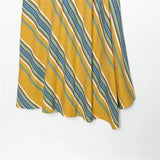2026 Spring New Women's Fashion Sexy Hottie Asymmetric Striped Dress 2636183
