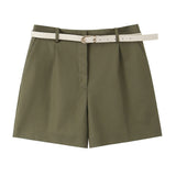 2025 Summer New Women's Assembly Belt Decoration Casual Fashion Shorts 8372104