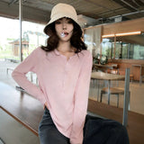 Korean Loose Sunscreen T-Shirt Long-Sleeved T-Shirt Women Wear Thin Loose Air Conditioning Shirts In The Spring And Summer Of 2026