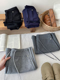 Casual Simple Solid Color High-Waisting Rope In The Long Thin Fashion Skirt Women's Autumn Bag A Skirt