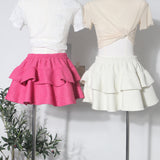 Real Shooting Long-Term Plus Single Coarse Flowers, Cake Skirt A Fluffy Half Skirt Girl Tight Waist Anti-Walking Short Skirt 1111