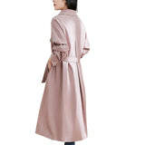 Classic Hepburn Style Long Wind Wind Wind 2025 Spring And Autumn New Fashion Personality Loose Tichale With Thin High-End Coat