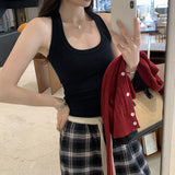 2025 New Hottie Hanging Neck Movement Sleeveless Small Vest Women Spring And Summer Wear Inside And Bottom Slings
