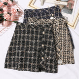 Vintage Coarse Flowers, High Waist Slim Half-Dress Autumn And Winter Irregular Opening Single-Dbutton Bag A Short Skirt 88881