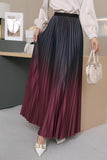 Advanced Color Gradient Dress Dress Woman 2025 Early Spring New Long Dress High Waist Lengthened Version Of The 100-Folded Skirt