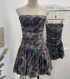 Dizzling Net Yarn With Chest Cushion Anti-Slip Tector-Smeared Thoracic Dress Holiday Small Tart Tart Skirt 15999