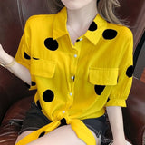2026 New Blouse Shirt Age Reduction French Gentle Loose Half-Sleeved Blouse Short-Sleeved Shirt With Female Summer