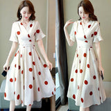 Summer Chiffon Dress Women 2026 Summer New Fashion Summer Temperament Tying Skirt Women's Fashion Trend