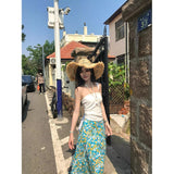 Dopamine Pure Hot Girl Yellow Bra Strapd To Women's Summer Holiday Dress Wearing Atmosphere Set