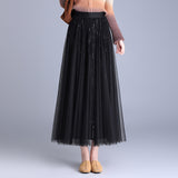 2025 Autumn Folding Lint Half Dress Girl High-Waisted A Word 100-Folded Skirt Growing Skirt