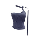 Real Shot With Chest Cushion Lattice Irregular Hanging Neck Sling Vest Female Boaaaaaaaaaaaaaaaaaaaaaaaaaaaaaaaaaaaaaaaaaa