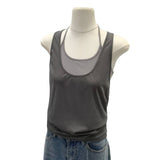 Lyselle Tiansi Hanging Neck Fake Two Sleeveless Sling Sling Vest Women's Summer New Design Feel Top