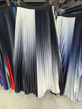 2025 New Women's Color Metallic Metallic Luster 100-Folded Dress Long Organ Skirt Half-Dress Skirt