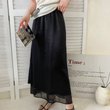 Acet Skirt 2026 New Summer Korean Temperament Wave Half Dress Female High Waist Thin A-Shaped Skirt