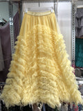 Explosion Design Sense High-End Mesh Heavy Industry Super Swing Dress Thin Croake Gorgeous Cake Skirt