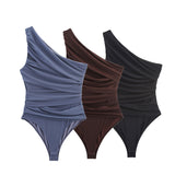 Autumn 2025 New Female Fashion Sexy Babes Asymmetric Folding Joint 5039831