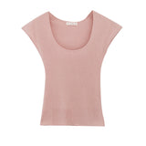 2026 Early Spring Direct Selling Pink Age Reduction U Collar Sleeveless Knitted Shirt Women Spring And Summer Slimming Inside Cloth