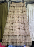 French Gentle Wind Mesh Dress Women's Autumn And Winter New Sweet High-Rise Layer Cake Skirt Temperament Shalin Skirt