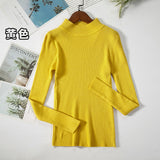 Half-High Collared Bottomed Women 2026 Autumn And Winter New Thin Cloth Cloth With Tight Sweater Slim Thin Knitting Top