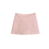 Thai-Style Vintage Babes Luy V-Shaped Design Kitted Short Skirt Woman With Seat Pants Tidive Short Skirt Summer