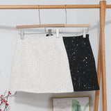 Liliang Coarse Flowers, Half-Dress Women's New High-Rise Thin A-Worded And Light-Resistant Short Skirt 8997