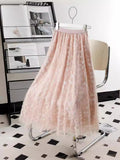 Heavy Industry Embroidery Net Yarn Half-Dress Women's Autumn 2025 New Medium-Changed Embroidery Dress Grand Embroidery Dress