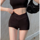 Casual Sports Shorts Women Solid Color Season Hot Girls High Waist Slim Thai Bottom Hot Pants