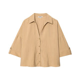 2025 Summer New Women's Fashion Casual Short-Sleeved Shirt With Belt Shorts 8372226