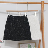 Liliang Coarse Flowers, Half-Dress Women's New High-Rise Thin A-Worded And Light-Resistant Short Skirt 8997