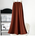 French Retro Acetic Acid Vertic Acid Vertices Mid-Dress Women's High-Waisted Fishtail Long Dress High-Skinny Skirt