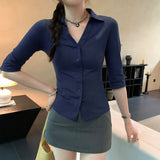 French Unique Delicate White Thin Sleeve Shirt Woman 2025 Summer New High-End Chic Chic Top