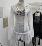 Real Shooting Retro Irregularly Hollow Knitted Jersey Dress Girl With Hottie Word Shoulder Collar Blouse 8101