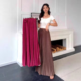 Waist Flower Nails Beaded 100-Fold Skirt Female Slim Skirt Hanging High-Waisted Long Dress 2026 Spring New