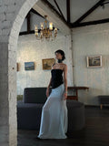 Seaside Net Dress Small Blue Dress Girl Summer Hot Girl Fishtail Skirt Temperament Ass Skirt Skirt