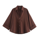Spring 2025 New Long Fashion Loose Casual Design Small Shirt Top 2340939