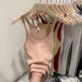 Spice Girls Knitted Sling Vest Women In Spring And Summer 2025 New Slim Slim Short Outer Wear Sleeveless Small Top