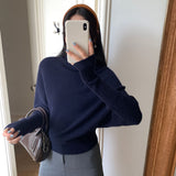 Unique Special Pile Of Long-Sleeved Knitted Shirt Women's Autumn And Winter 2025 New Can Wear Inside And Outside Wearing A White Jacket Sweater