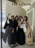 Model Broad-Legged Skirts 2025 Summer New High-Waisted Loose-Fitting Skirt Trousers