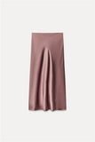 2025 Autumn New Women's Fashion Silk Silk Texture Feel Flute Multi-Colored Skirt 8338537