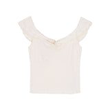 Pure Style Hottie Shoulder Shoulder Short Sleeve T-Shirt Girl Summer Design Feeling Short Umbilled Bone Top