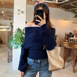 Early Autumn Atmosphere Wearing A Mah-Song-Sleared Long-Sleeved Knitted Shirt Woman 2025 New Single-In-Wear Temperamental Top