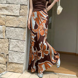 Vintage Chiffon Fishtail Half Dress 2026 Summer New High-Rise Slimy Temperament Ass Long Skirt