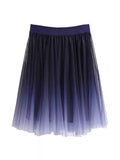 Summer Net Yarn Short Skirt Girl Small A Skirt 2025 Color Half-Dress Skirt Slimy Fairy Fluffy Skirt