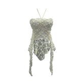 Real-Patlace With Hanging Neck Tector Lace Three-Dimensional Flower Sling Vest Irregular Ribbon Sleeveless Top 9330