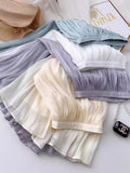 Silk Sensing Temperament Half-Dress Woman Slim Thin Long A-Dress Hanging Summer Egan Yarn Skirt